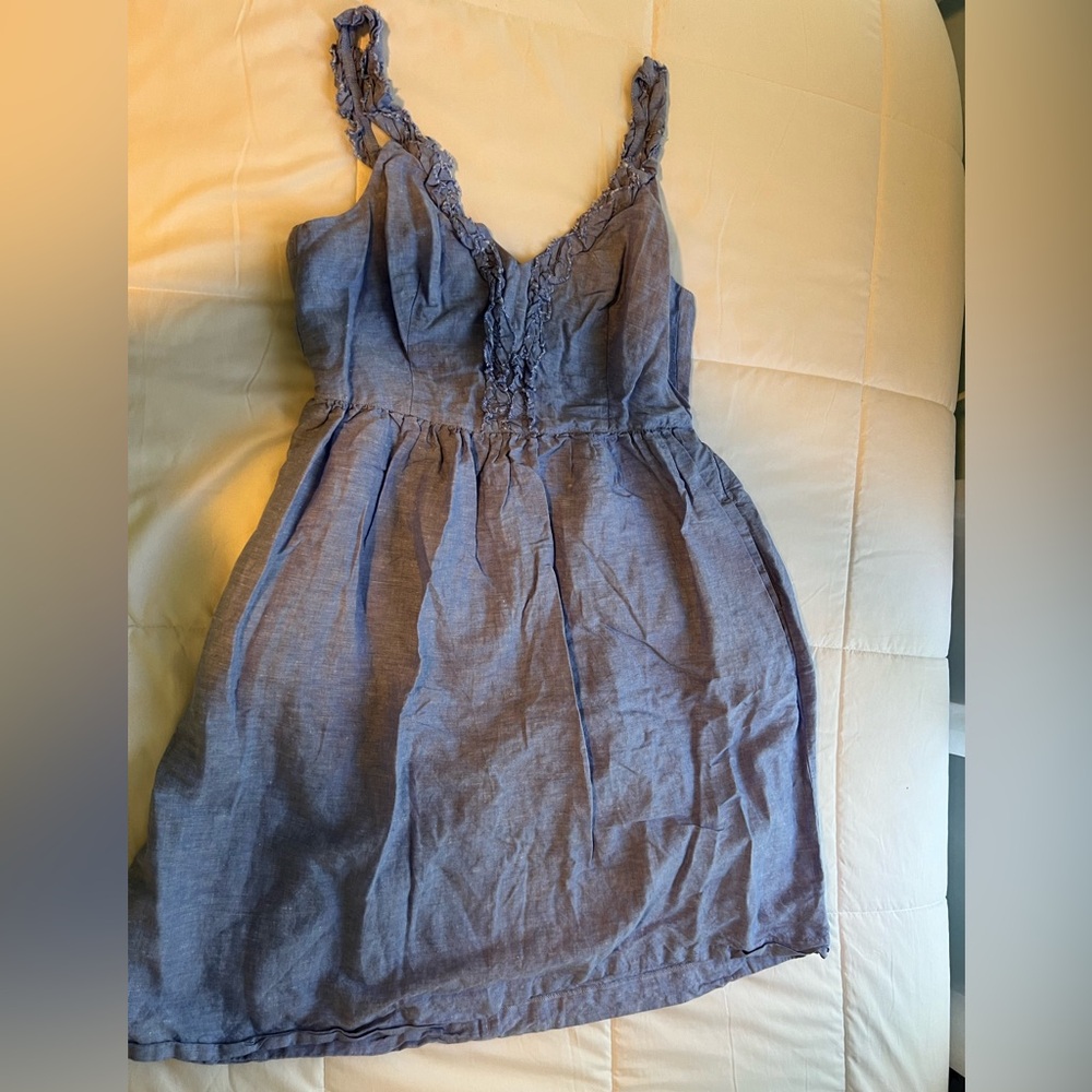 Banana Republic Women’s Chambray Ruffle Dress